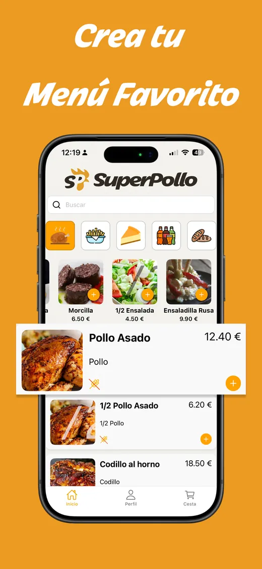 Sortu zure menu gogokoena SuperPollo app-ean